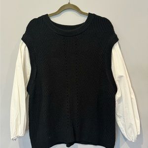 Beautiful never worn sanctuary sweater with blouse like ballon sleeve . 2X